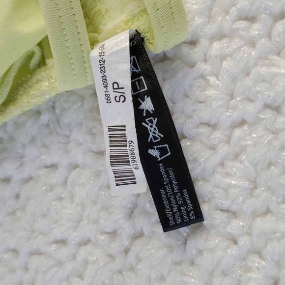 Stitches Bralette: Pale Spring Yellow Strappy Lace - Picture 3 of 4